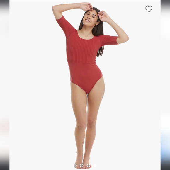 🍒 BODY GLOVE Women's Senses Kat 3/4 Sleeve Paddle Suit in Cherry 🍒 - Picture 6 of 12
